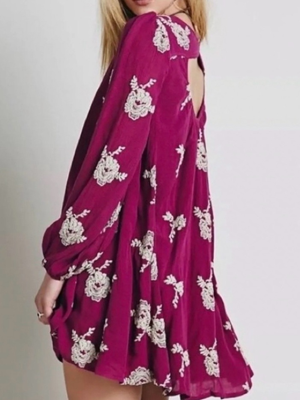 Free People Emma Berry Swing Mini Dress
